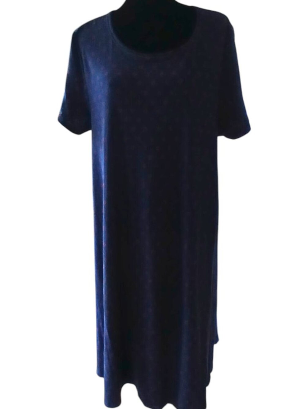LuLaRoe CARLY High Low Dress Buttery soft Navy Blue,Red Womens Size XL #018 - Picture 2 of 5